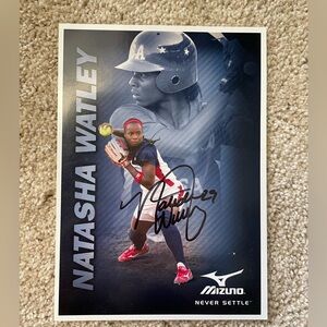 Autographed Natasha Watley Photo/Stats Card